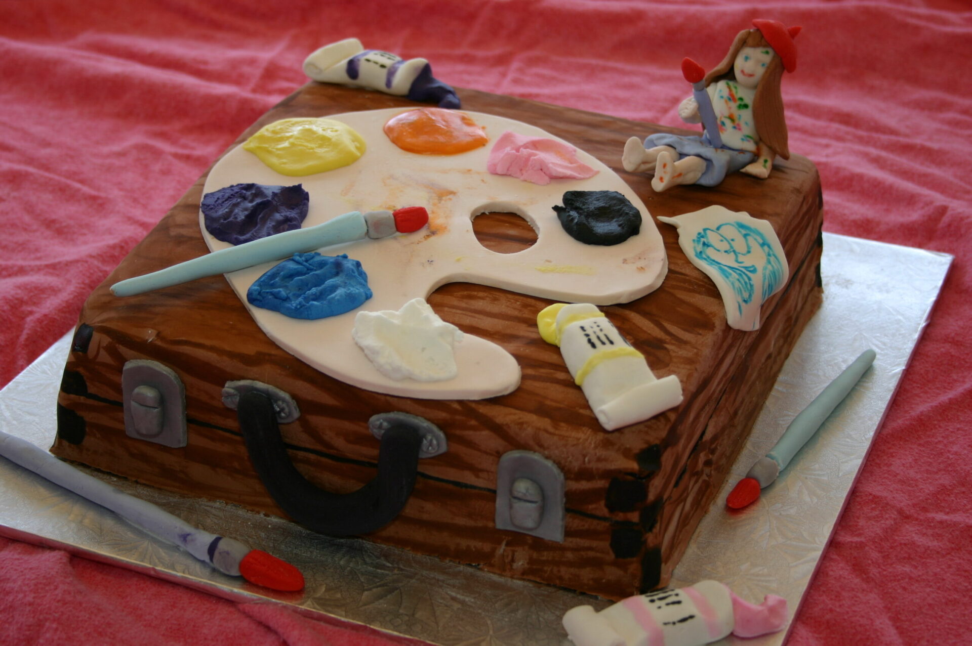 Artist palette birthday cake #polkadotscupcakefactory | Flickr