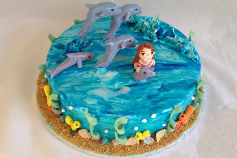 Dolphin Theme Cake | Dolphin Cake | Order Custom Cakes in Bangalore –  Liliyum Patisserie & Cafe