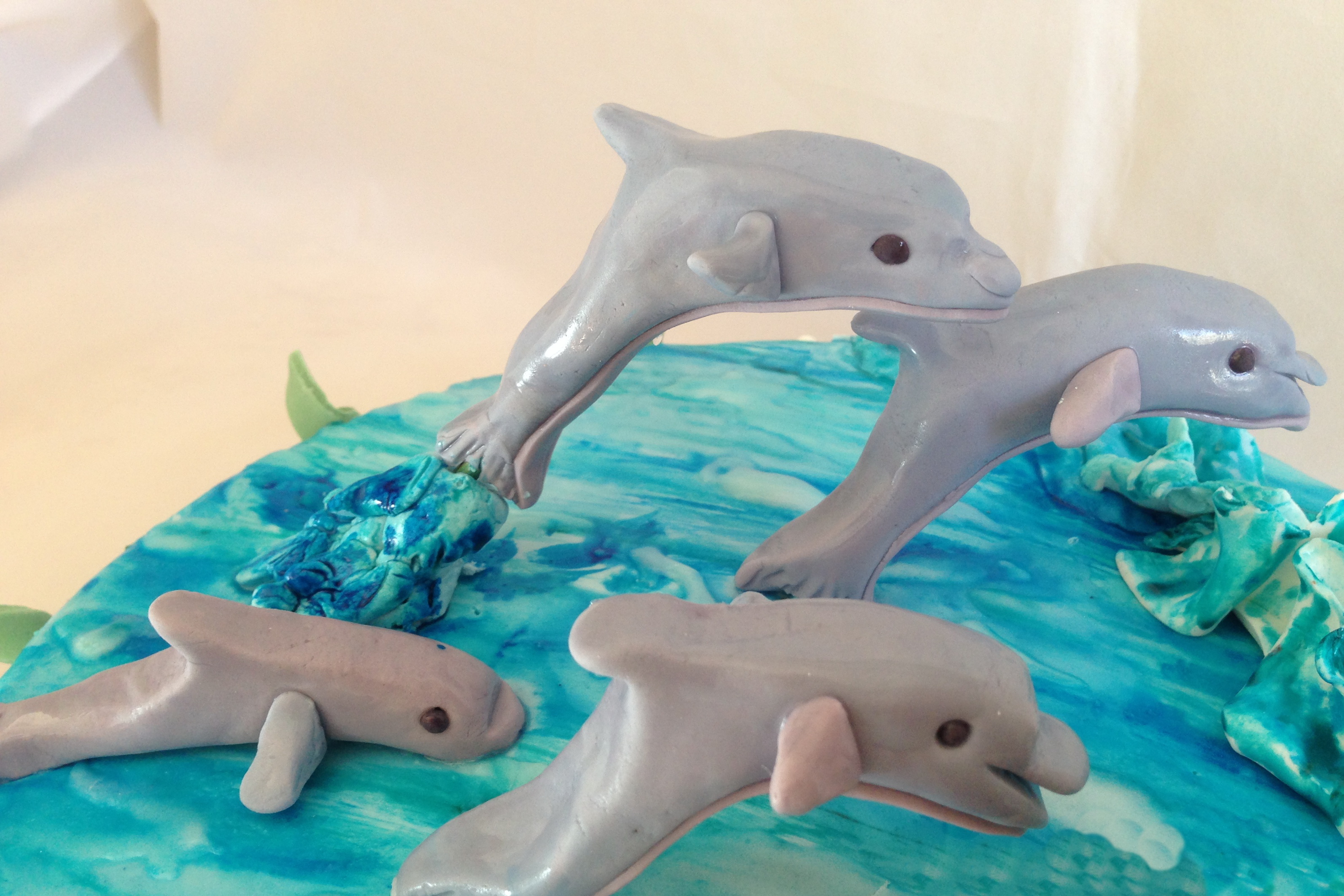 Buy Fondant Dolphin Cake Topper/ Dolphin Cupcakes Topper Decoration / Under  the Sea Cake Topper Online in India - Etsy